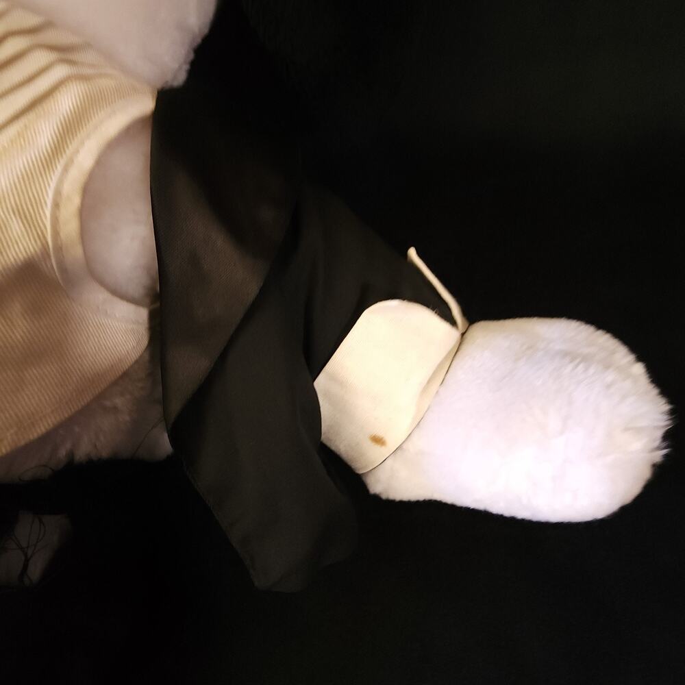 Vintage Snoopy Peanuts Plush Toy 1968 20” Tall W/Tuxedo Black Tux White Dog - Picture 3 of 16